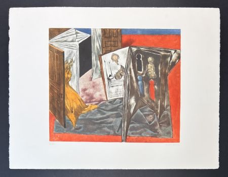 Grabado Tanning - Dorothea Tanning (1910-2012) - Lettre d'Amour - Coloured lithograph on Arches paper - 1969