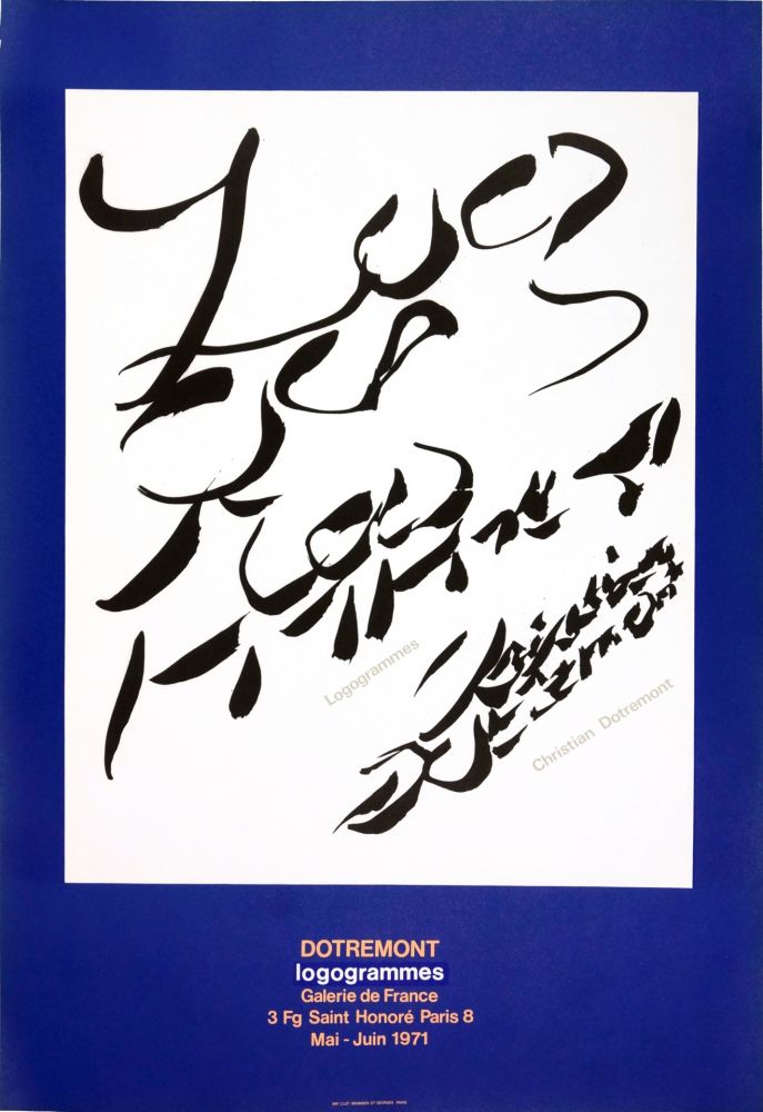 Cartel Alechinsky - Dotremont, logogrammes, 1971