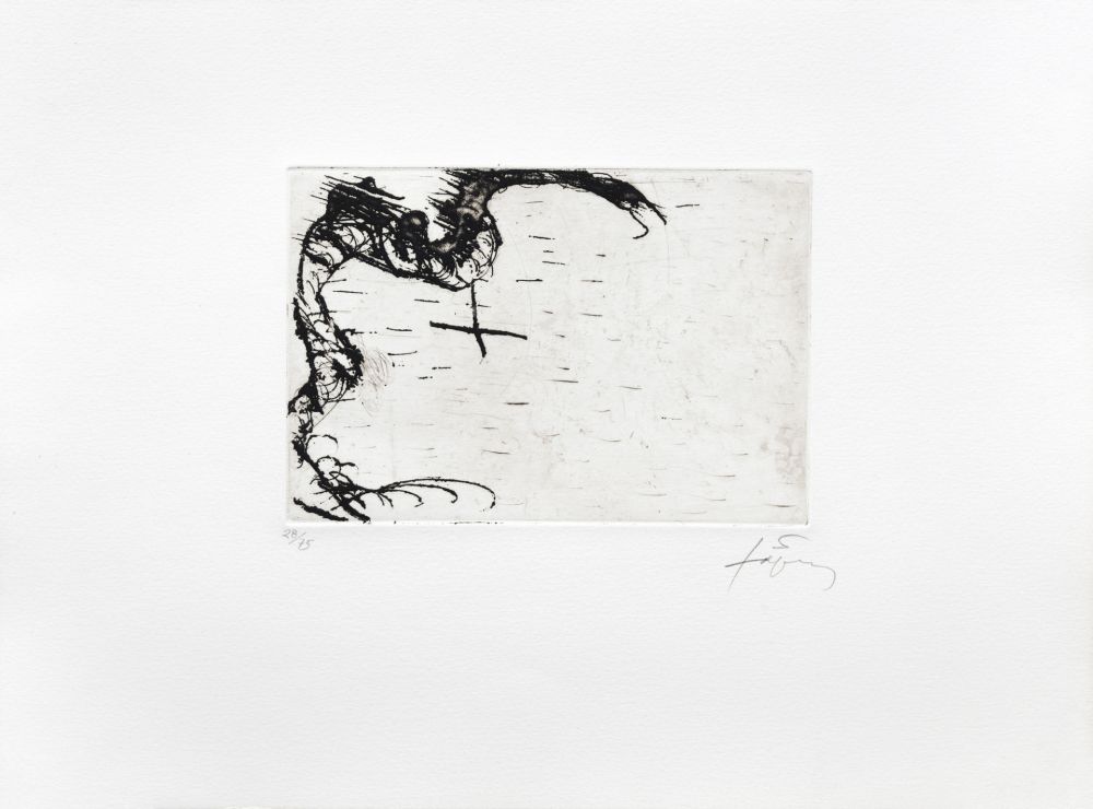 Grabado Tàpies - Dragon 