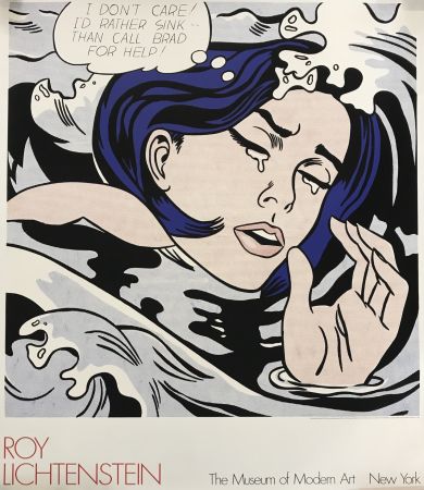 Serigrafía Lichtenstein - Drowning Girl, The Museum of Modern Art New York