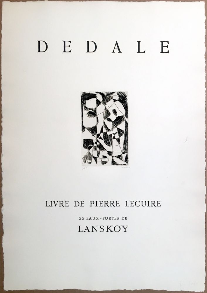 Grabado Lanskoy - DÉDALE. Affiche originale gravée. Livre de Pierre Lecuire (1960)