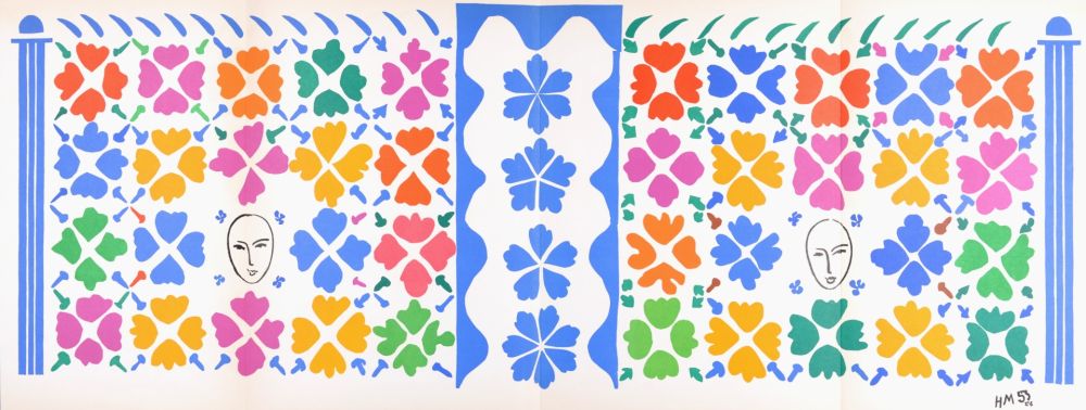 Litografía Matisse (After) - Décoration-Masques, 1958