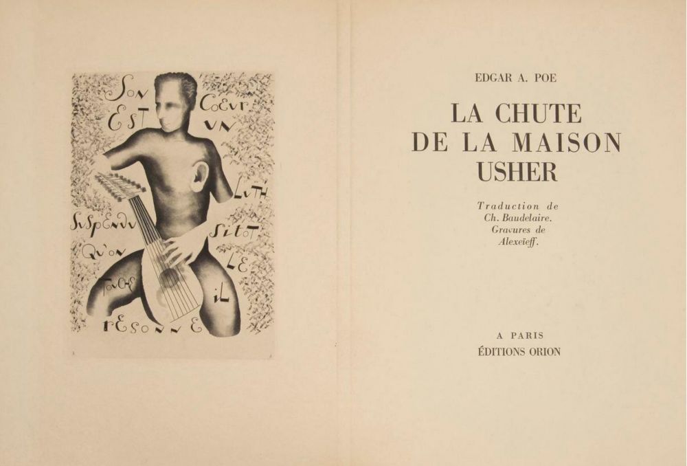 Libro Ilustrado Alexeïeff - E. Poe : LA CHUTE DE LA MAISON USHER. 10 eaux-fortes originales (1929).