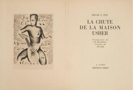 Libro Ilustrado Alexeïeff - E. Poe : LA CHUTE DE LA MAISON USHER. 10 eaux-fortes originales (1929).