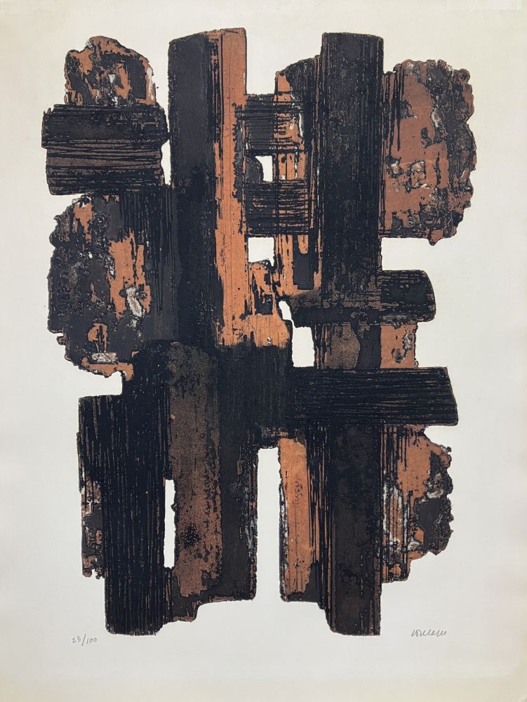 Aguafuerte Soulages - Eau forte IX, 1957