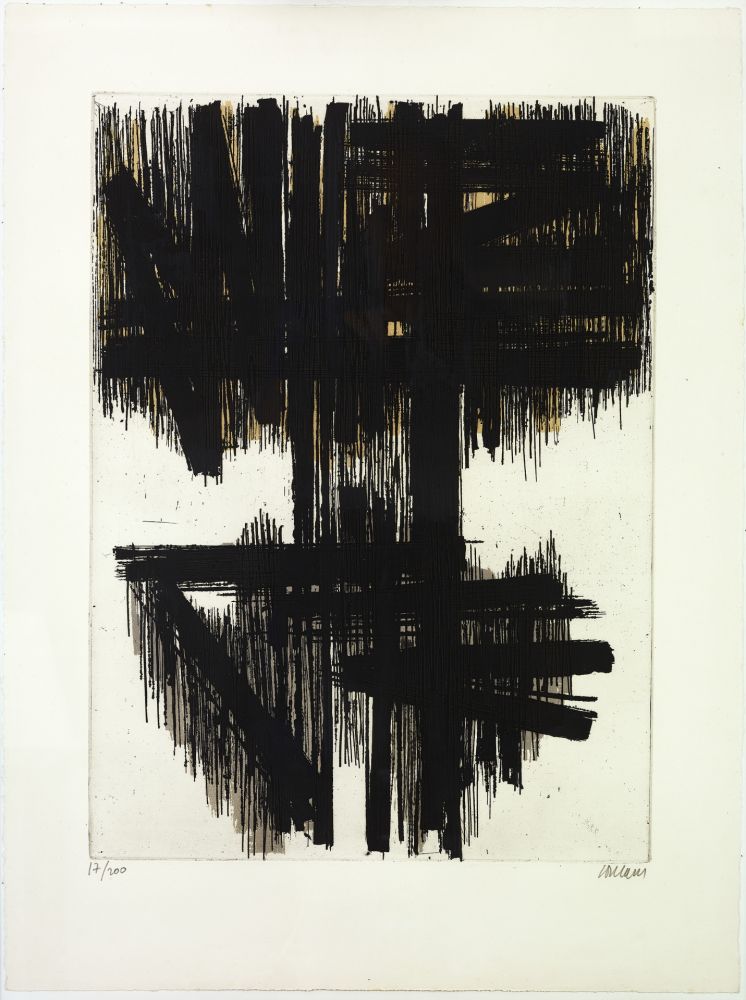 Aguafuerte Soulages - Eau Forte VI