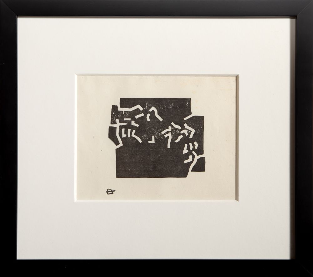 Grabado En Madera Chillida - Egokarri (Greeting Card for 1969)