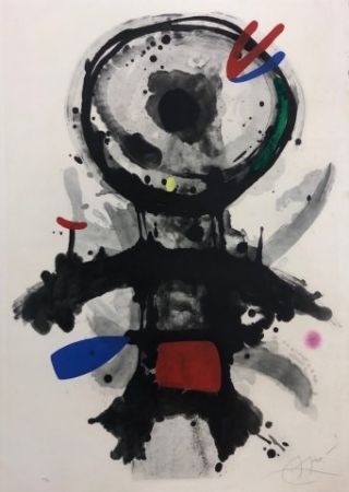 Aguafuerte Miró - El angel acribillado
