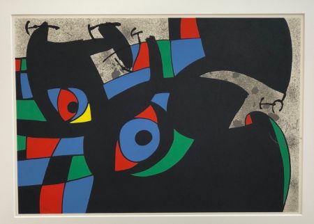 Litografía Miró - El lagarto de las plumas de oro