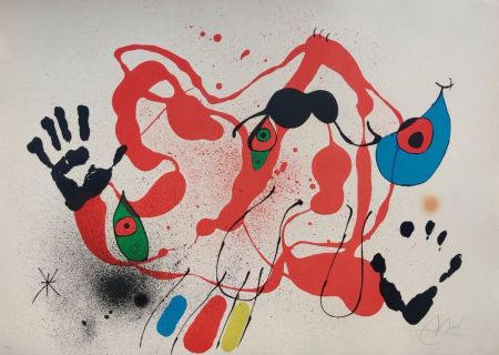Litografía Miró - El Marxant de Galls 