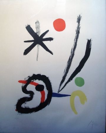 Litografía Miró - El pájaro cometa