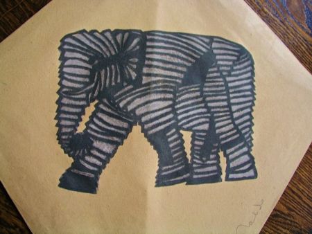 Serigrafía Toledo - Elephant kite II