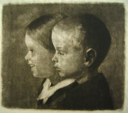Manera Negra Ilsted - Ellen and Jens, the artist's daughter and son
