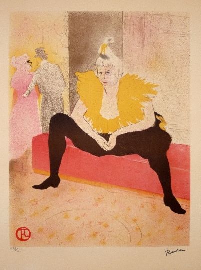 Litografía Toulouse-Lautrec - Elles, La Clownesse assise