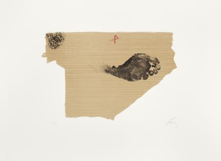 Litografía Tàpies - Empreinte de pied