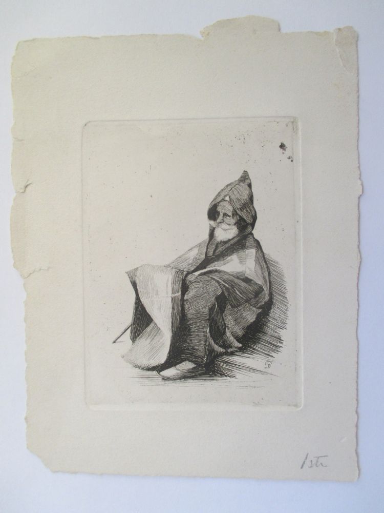 Grabado Ilsted - En Druser - A Druse