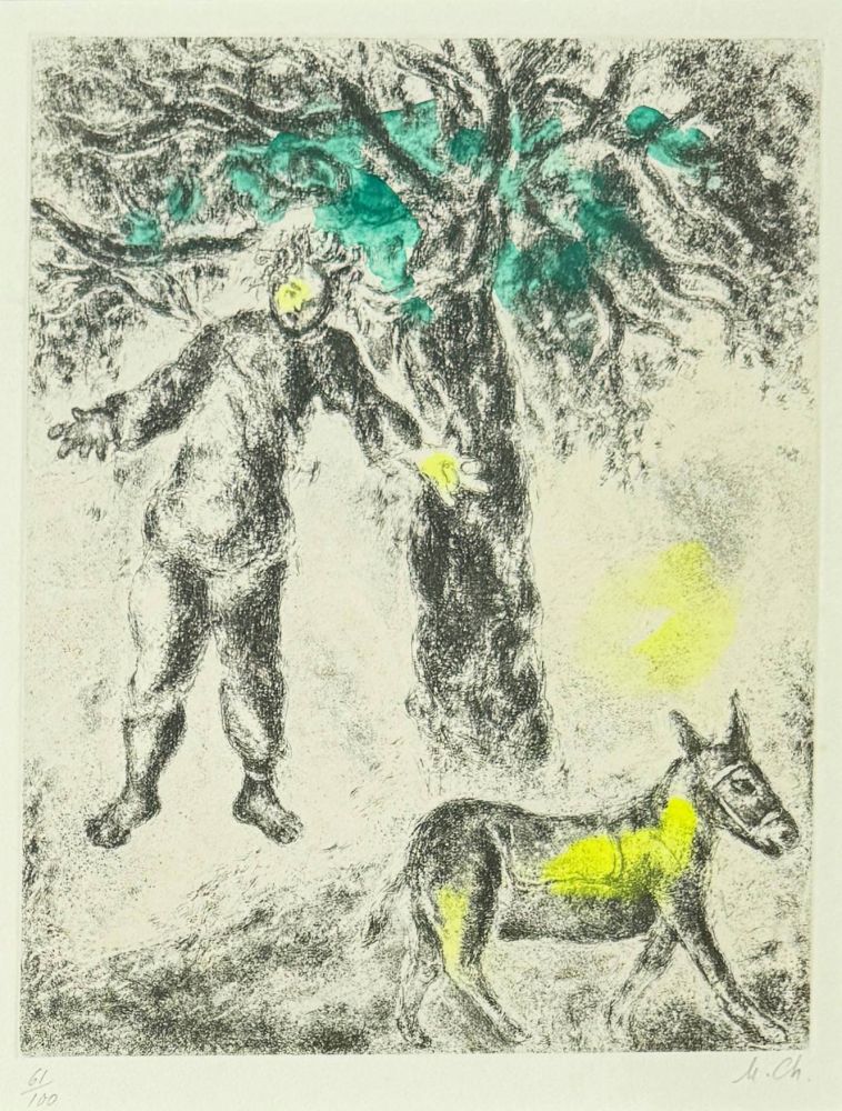 Aguafuerte Chagall - End of Absalom