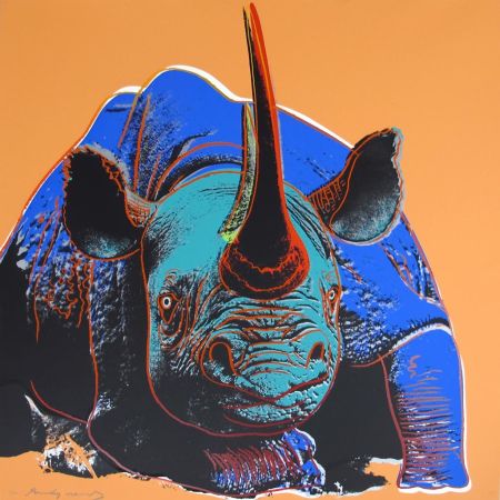 Serigrafía Warhol - Endangered Species: Black Rhino II.301