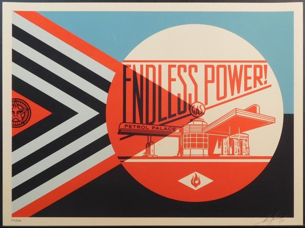 Serigrafía Fairey - Endless Power Petrol Palace