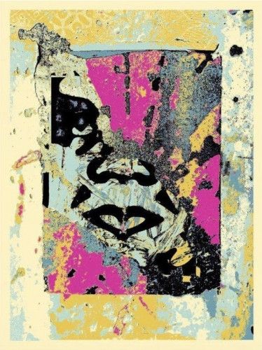 Serigrafía Fairey - Enhanced Disintegration (Pink),