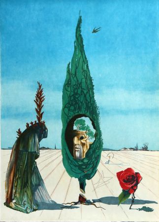 Litografía Dali - Enigma of the Rose (Death) 