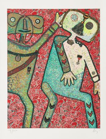 Grabado Baj - Enrico baj (1924–2003) – La Comte de Hornes et Guillame de Nassau – Mixed media