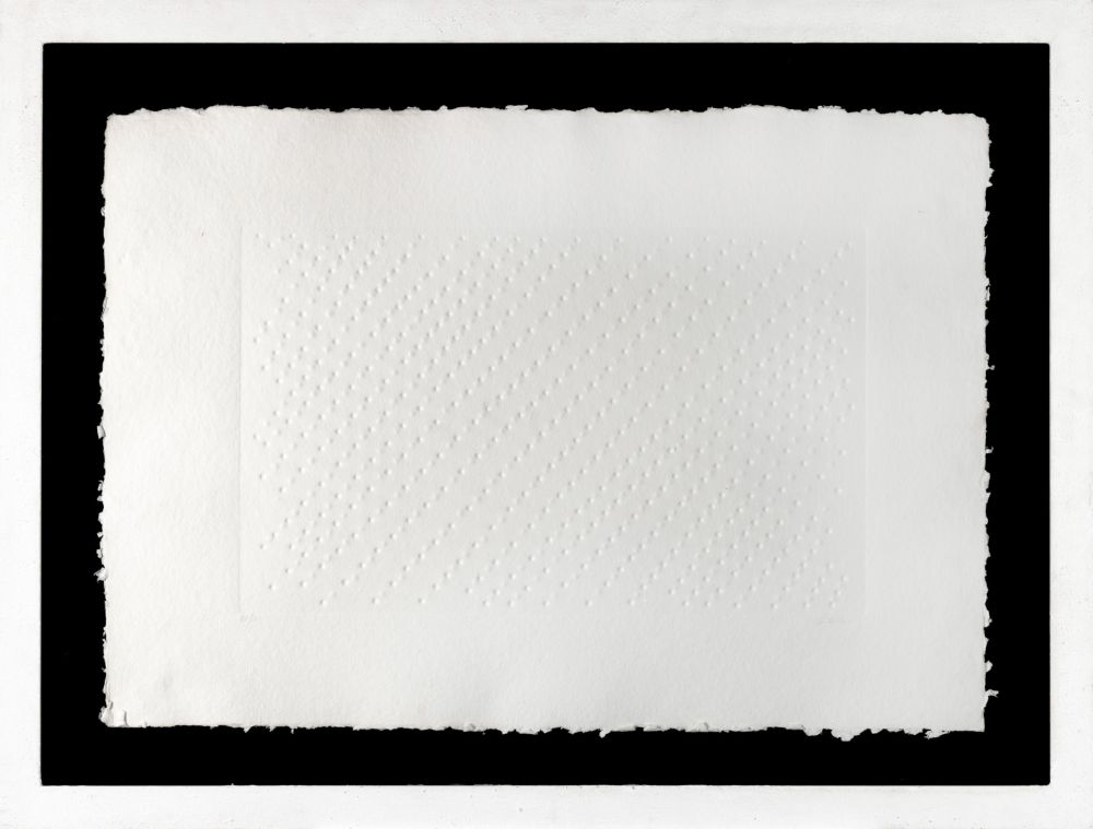 Múltiple Castellani - Enrico Castellani (1930 - 2017) - Superficie Bianca- Extroversion on paper -1969