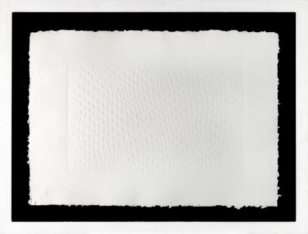 Múltiple Castellani - Enrico Castellani (1930 - 2017) - Superficie Bianca- Extroversion on paper -1969