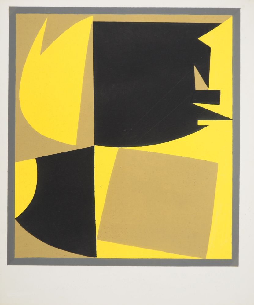 Litografía Vasarely - Equilibre abstrait