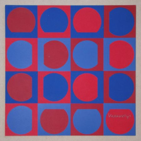 Serigrafía Vasarely - Eridan Rouge