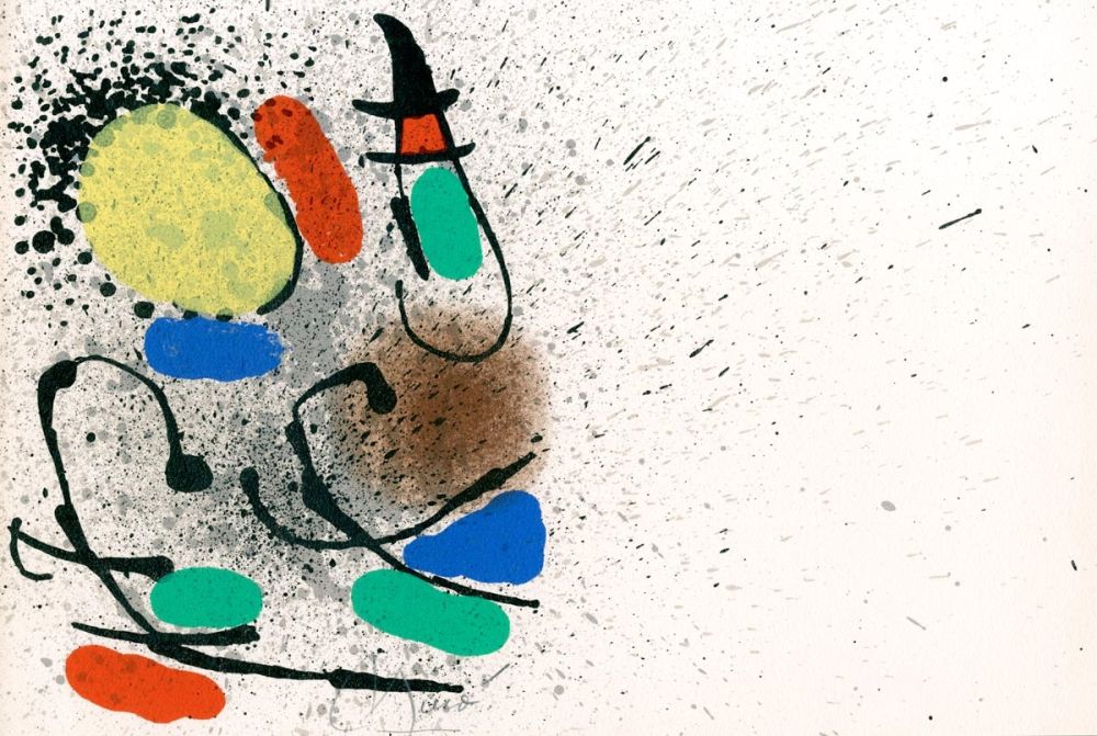 Litografía Miró - Errantes graminées