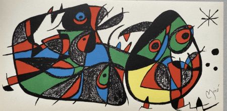 Litografía Miró - Escultor Italie
