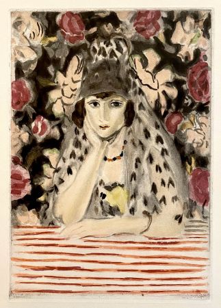 Aguatinta Matisse - Espagnole a la Mantille