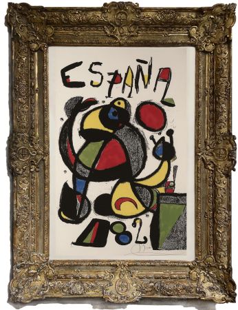 Litografía Miró - España Copa del Mundo de Futbol