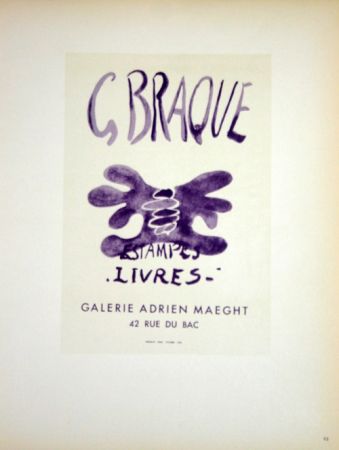 Litografía Braque - Estampes  Livres