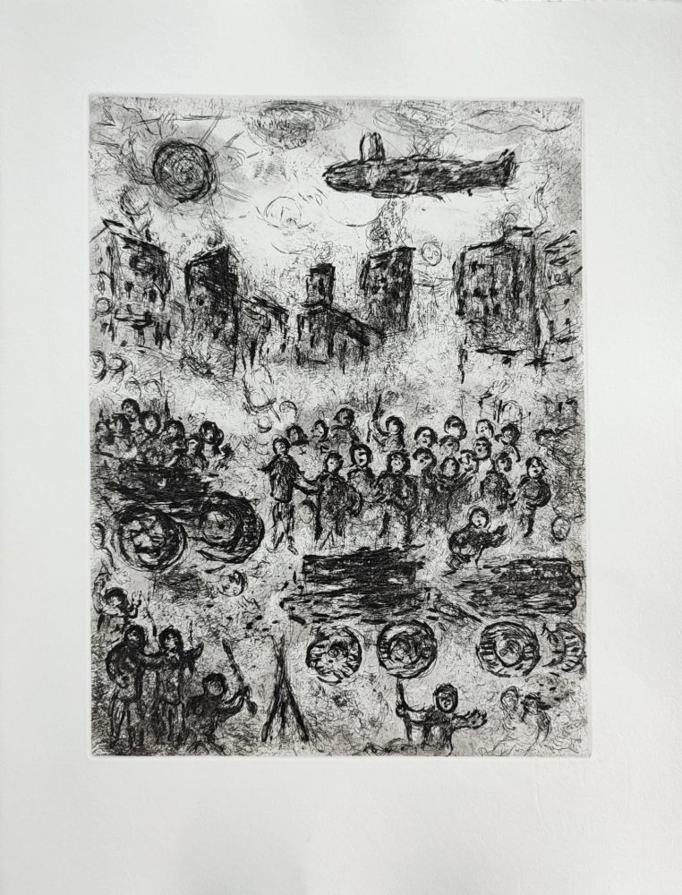 Aguafuerte Chagall - Et sur la terre