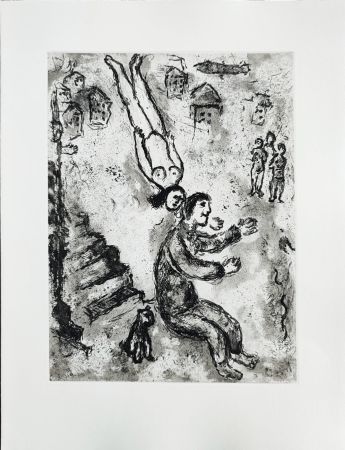 Aguafuerte Chagall - Et sur la terre