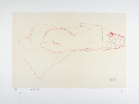 Litografía Klimt - Etude pour le serpent d'eau / Study for Water Snakes | Deux femmes enlacées / Two women embracing, 1905