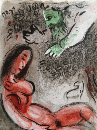 Litografía Chagall - Eve maudite par Dieu