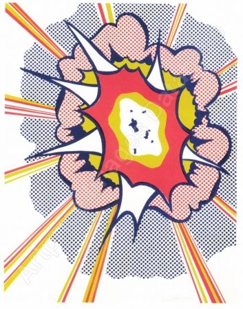 Litografía Lichtenstein - Explosion