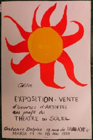 Litografía Calder - Expo 74 - Galerie Delpire  au profit du théâtre du soleil