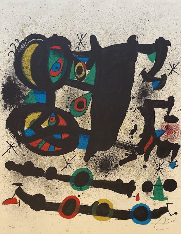 Litografía Miró - Exposicion Homenaje a Josep Lluis Sert 