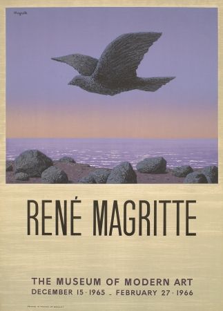 Litografía Magritte - Exposition au MOMA