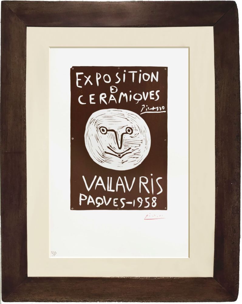 Linograbado Picasso - Exposition de Céramiques - Vallauris Paques