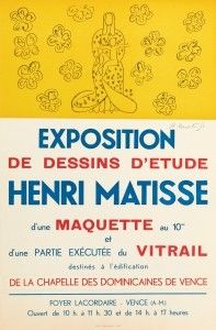 Litografía Matisse - Exposition de dessins d'étude ,Vence 