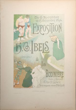 Litografía Ibels - Exposition H.G Ibels à la Bodinière, 1896
