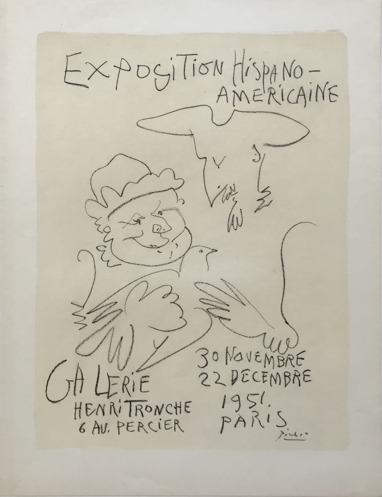 Litografía Picasso - Exposition Hispano-Americaine