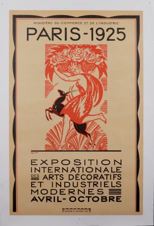 Litografía Bonfils - Exposition Internationale des Arts Décoratifs et industriels modernes, 1925