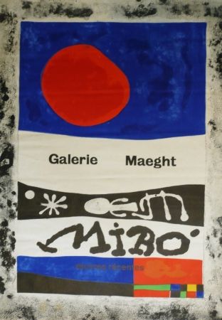Litografía Miró - Exposition Maeght MOURLOT 1953