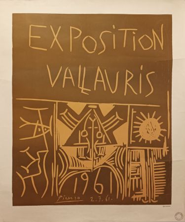 Linograbado Picasso - Exposition Vallauris - 1961